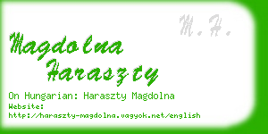 magdolna haraszty business card